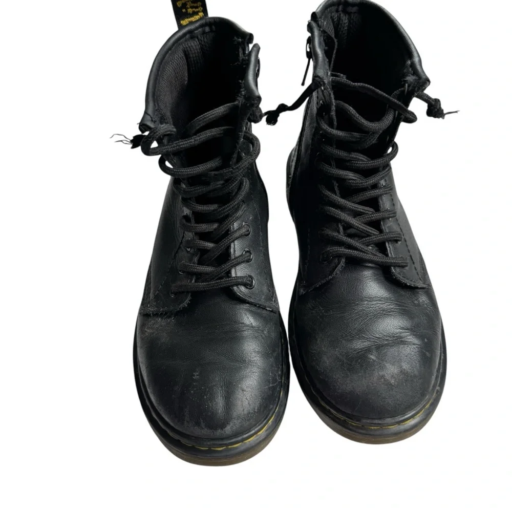 Dr Martens Junior 1460 Softy T Leather Lace Up Combat Boots Black Size‎ 2 EUR 33